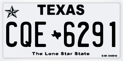 TX license plate CQE6291