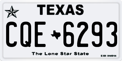 TX license plate CQE6293