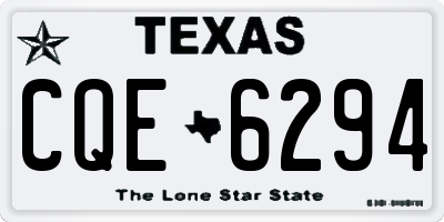 TX license plate CQE6294