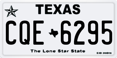 TX license plate CQE6295