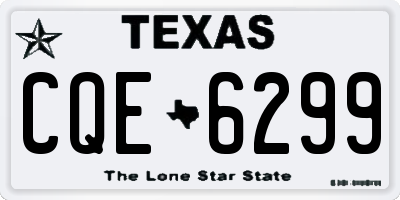 TX license plate CQE6299