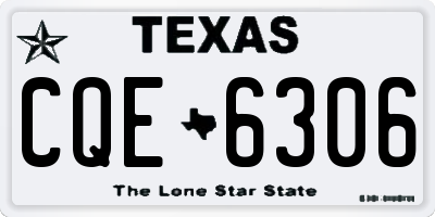 TX license plate CQE6306