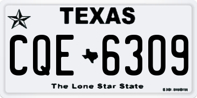 TX license plate CQE6309