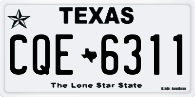 TX license plate CQE6311