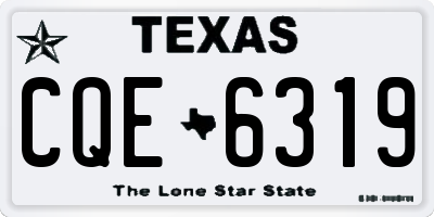TX license plate CQE6319