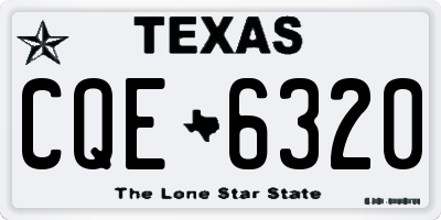 TX license plate CQE6320