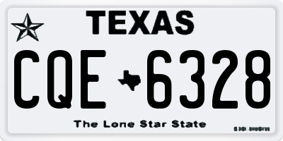 TX license plate CQE6328