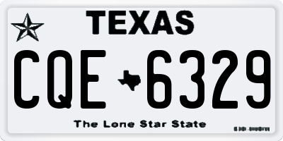 TX license plate CQE6329