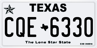 TX license plate CQE6330