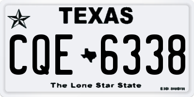 TX license plate CQE6338