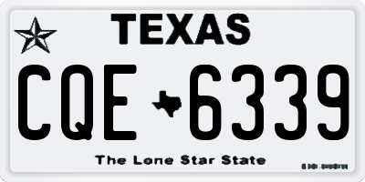 TX license plate CQE6339