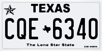 TX license plate CQE6340