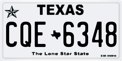 TX license plate CQE6348