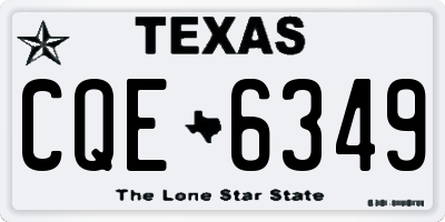 TX license plate CQE6349