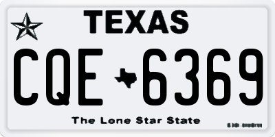 TX license plate CQE6369