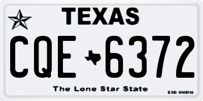 TX license plate CQE6372