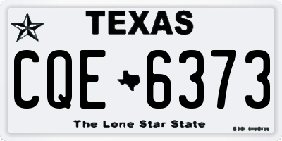 TX license plate CQE6373