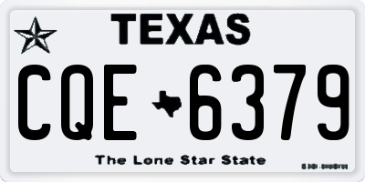 TX license plate CQE6379