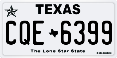 TX license plate CQE6399