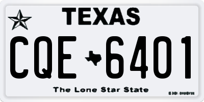 TX license plate CQE6401