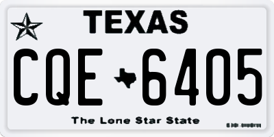 TX license plate CQE6405