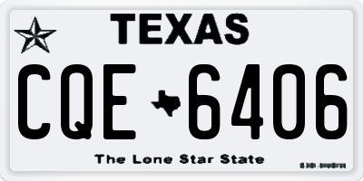 TX license plate CQE6406