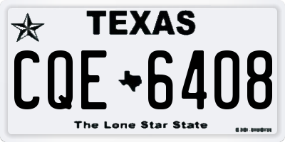 TX license plate CQE6408