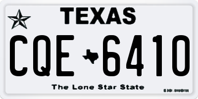 TX license plate CQE6410