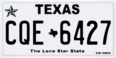 TX license plate CQE6427