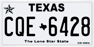 TX license plate CQE6428