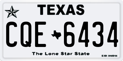 TX license plate CQE6434