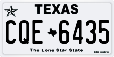 TX license plate CQE6435