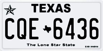 TX license plate CQE6436