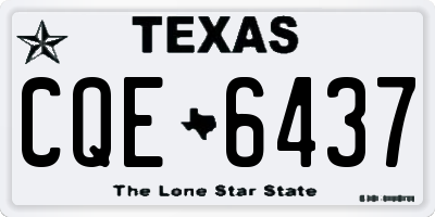 TX license plate CQE6437
