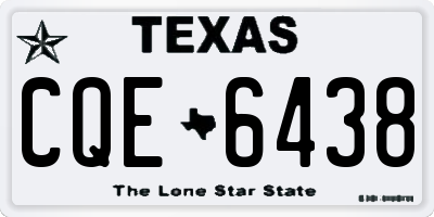 TX license plate CQE6438