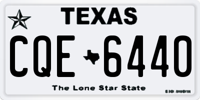 TX license plate CQE6440