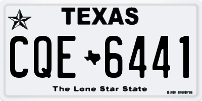 TX license plate CQE6441