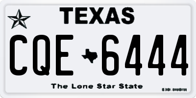 TX license plate CQE6444