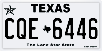 TX license plate CQE6446