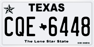 TX license plate CQE6448