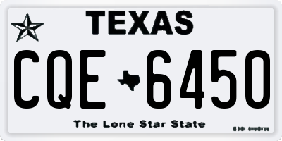 TX license plate CQE6450
