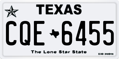TX license plate CQE6455
