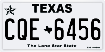 TX license plate CQE6456