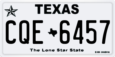 TX license plate CQE6457
