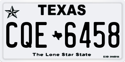 TX license plate CQE6458