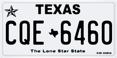 TX license plate CQE6460
