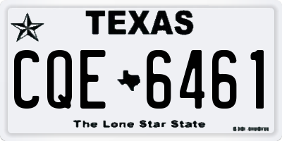 TX license plate CQE6461