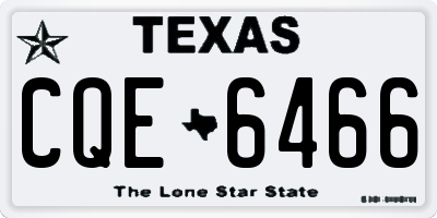 TX license plate CQE6466