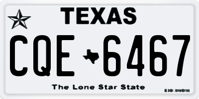TX license plate CQE6467