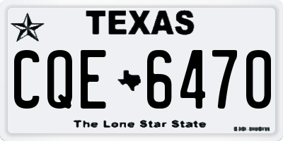 TX license plate CQE6470